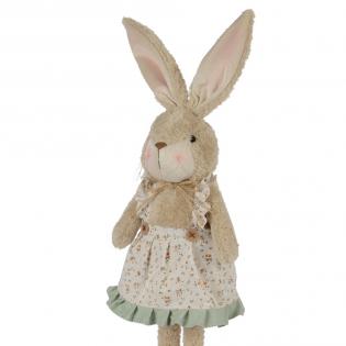 Figurka pani Królik w sukience beżowa 71cm Wielkanoc