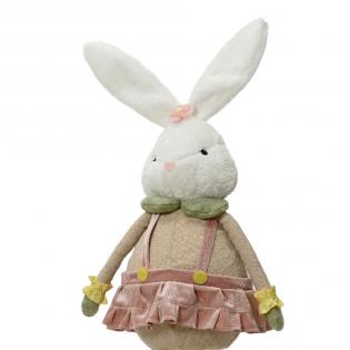 Dekoracja wielkanocna Pan Królik lub Pani Królik na teleskopowych nogach XL Premium 165cm