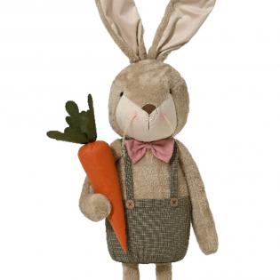 Dekoracja wielkanocna Królik z marchewką XL 165cm beżowy