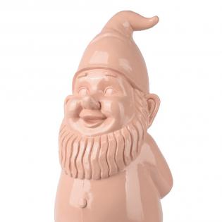 Figurka Krasnal ogrodowy pastelowy różowy Premium 80cm XL