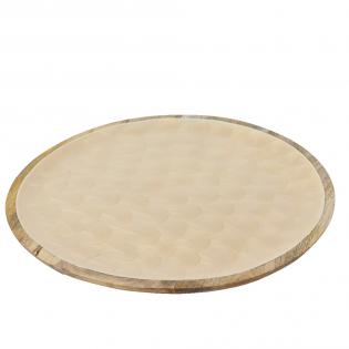 Talerz dekoracyjny drewniany z masą perłową 30cm