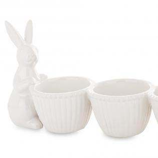 Miseczka z zajączkami biała ceramiczna 35cm