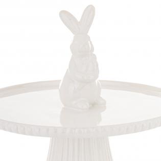 Patera z zajączkiem wielkanocnym biała 22cm 175987