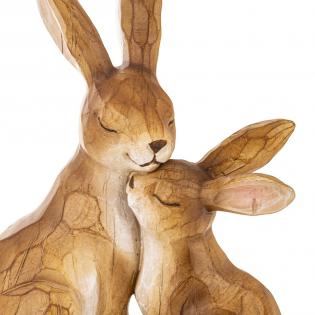 Figurka Wielkanocna Króliki beżowe 24cm 175132