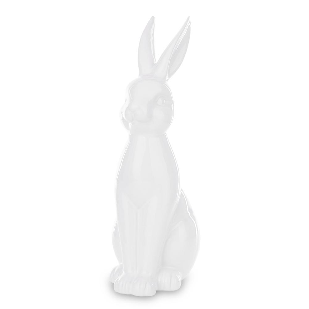 Figurka wielkanocna Zając biały 33cm ceramiczny 144646