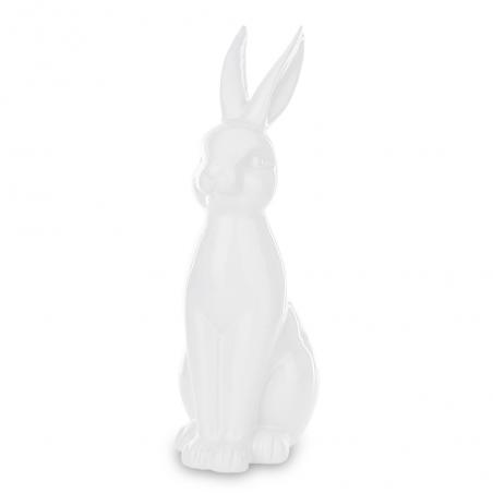 Figurka wielkanocna Zając biały 33cm ceramiczny 144646