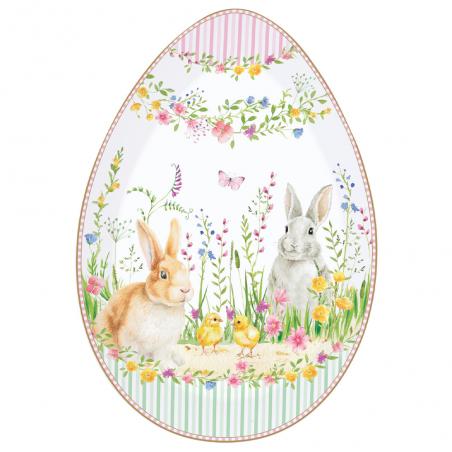 Easy Life Happy Easter Patera wielkanocna jajko pisanka 30x21cm