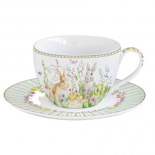 Easy Life Happy Easter Zestaw 2 filiżanek 240ml ze spodkiem