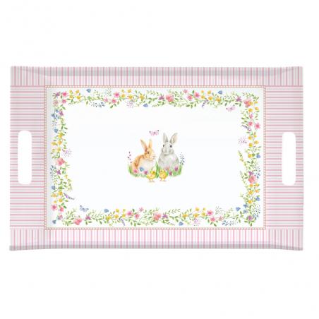 Easy Life Happy Easter Taca z uchwytami z melaminy 47x31cm wielkanoc