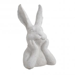 Figurka wielkanocna Zając popiersie 47cm szary