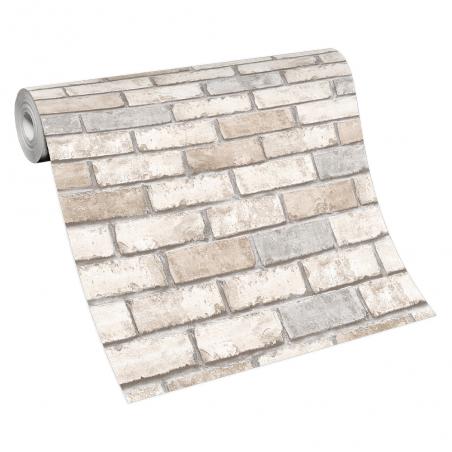 Tapeta ścienna Erismann 10135-2 cegła beżowo-szara