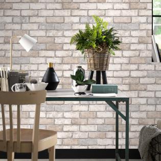 Tapeta ścienna Erismann 10135-2 cegła beżowo-szara