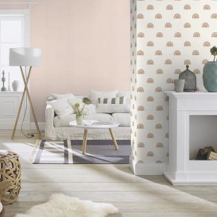 Tapeta ścienna Rasch Kids World 252828 strukturalna len różowa