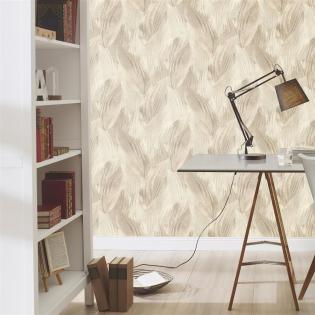 Tapeta ścienna Rasch Back to nature 571554 liście beżowe