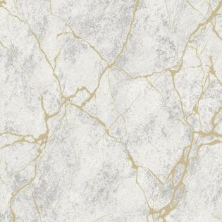 Tapeta ścienna Grandeco Casamundo A74801 marmur biały ze złotymi elementami