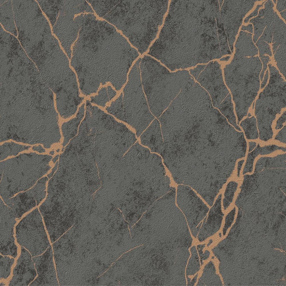 Tapeta ścienna Grandeco Casamundo A74802 marmur czarny ze złotymi żyłami