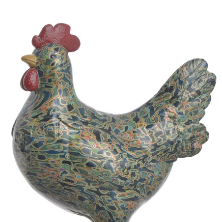 Figurka wielkanocna Kura Mozaika zielona 22cm