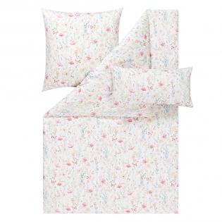 Pościel Estella Celeste 7961/410 mako satyna delikatne kwiaty na białym tle