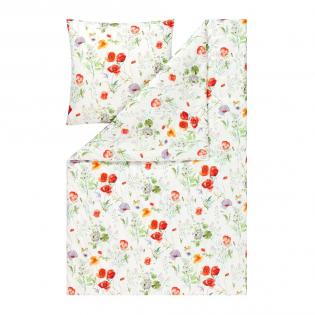 Pościel Estella Mireille 6645/985 mako interlock jersey kwiaty polne maki