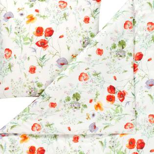 Pościel Estella Mireille 6645/985 mako interlock jersey kwiaty polne maki