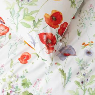 Pościel Estella Mireille 6645/985 mako interlock jersey kwiaty polne maki