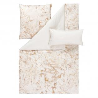 Pościel Estella Raphael 7259/110 mako satyna marmur biały ze złotymi żyłami