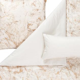 Pościel Estella Raphael 7259/110 mako satyna marmur biały ze złotymi żyłami