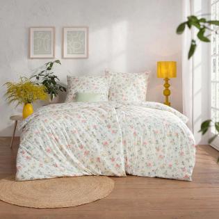 Pościel Estella Cora 6626/985 mako interlock jersey delikatne kwiaty