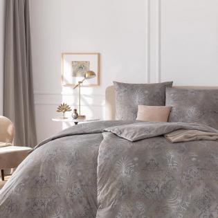 Pościel Estella Gregorio 6174/810 mako interlock jersey grafitowe ornamenty