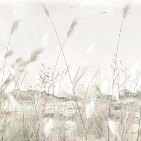 Tapeta mural Grandeco Orom 2 202701 trawy na wietrze boho beżowe 159x280cm