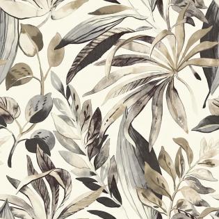 Tapeta mural Grandeco Orom 2 A71701 liście brązowe beżowe 159x280cm