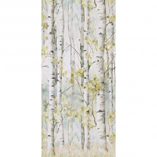 Tapeta mural Grandeco Orom 2 A77301 delikatne brzozy zielone 159x280cm