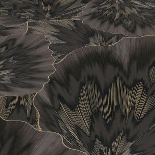 Tapeta ścienna Erismann Spotlight 2 10402-15 liście czarne z złotymi dodatkami