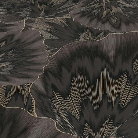 Tapeta ścienna Erismann Spotlight 2 10402-15 liście czarne z złotymi dodatkami