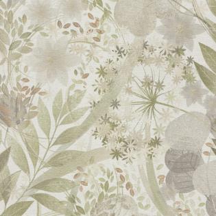 Tapeta ścienna Erismann Secret Garden 10506-35 liście kwiaty dmuchawce zielone beżowe