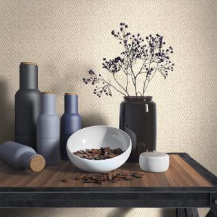 Tapeta ścienna Marburg Loft 59301 jodełka chłodny beżowy