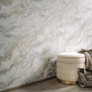Tapeta ścienna Erismann Elle decoration 4 10447-31 marmur biały złoty