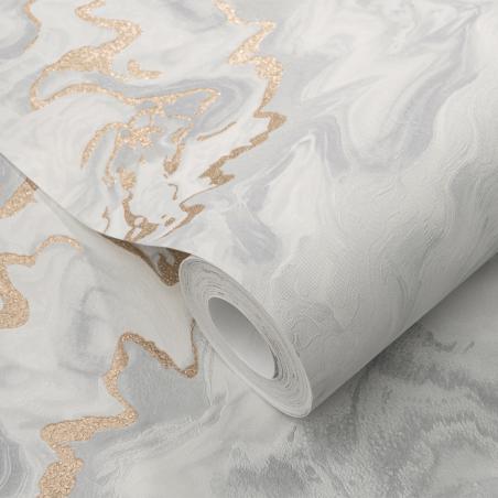 Tapeta ścienna Erismann Elle decoration 4 10447-31 marmur biały złoty