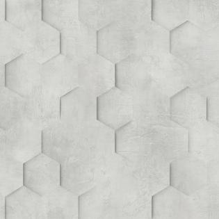 Tapeta ścienna Marburg Loft 34161 geometryczna beton heksagony szare