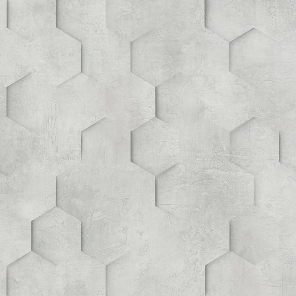 Tapeta ścienna Marburg Loft 34161 geometryczna beton heksagony szare
