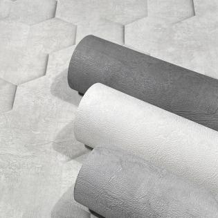 Tapeta ścienna Marburg Loft 34159 geometryczna beton heksagony szare