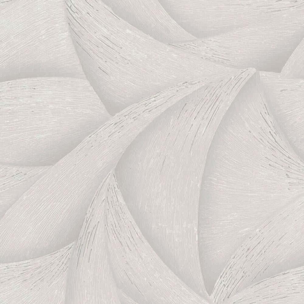 Tapeta ścienna Marburg Ritus 35501 geometryczna fale perłowa szara