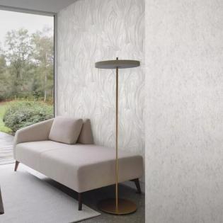 Tapeta ścienna Slav Oboi 3802-02 liście szare