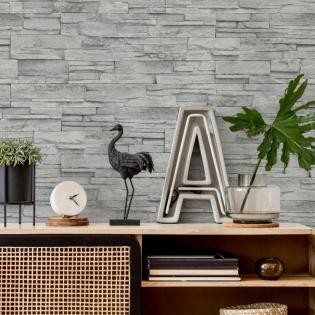 Tapeta ścienna Erismann 10395-31 imitacja kamień szary