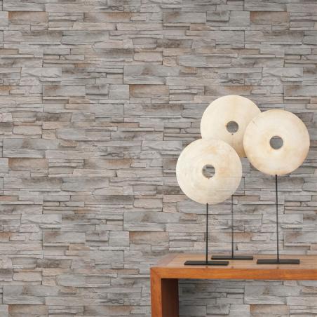 Tapeta ścienna Erismann 10395-02 imitacja kamień beżowy