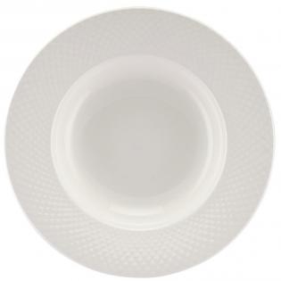 Villa Italia Bari White Komplet talerzy dla 6 osób 18 elementów porcelana kostna