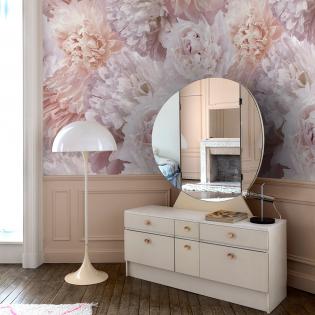 Tapeta mural Grandeco Orom 2 A77501 kwiaty piwonie różowe XXL 159x280cm