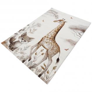 Dywan DYWILAN Dziecięcy Luna 40423 860 żyrafa i lis beżowy