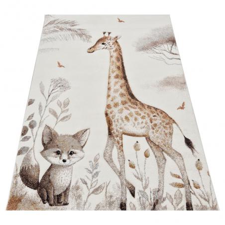 Dywan DYWILAN Dziecięcy Luna 40423 860 żyrafa i lis beżowy