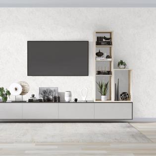 Tapeta ścienna Sintra River 526323 struktura beton ecru beżowy złoty winylowa